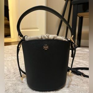 Tory Burch Mini Black Bucket Bag